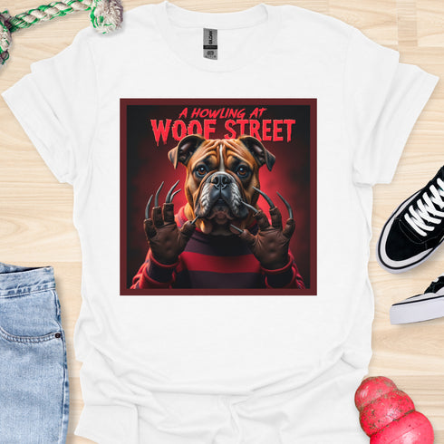 A Howling at Woof Street - Halloween - V4 - Innocent Bulldog, its not me! T-Shirt